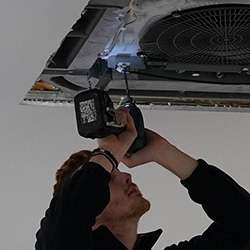 step-1 Removing all plastic covers, filters on the indoor fan coil
