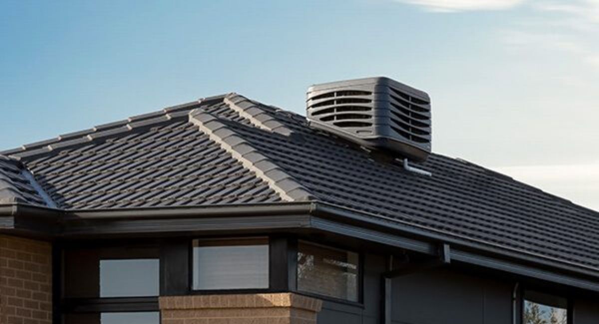Evaporative Cooling Unit on roof