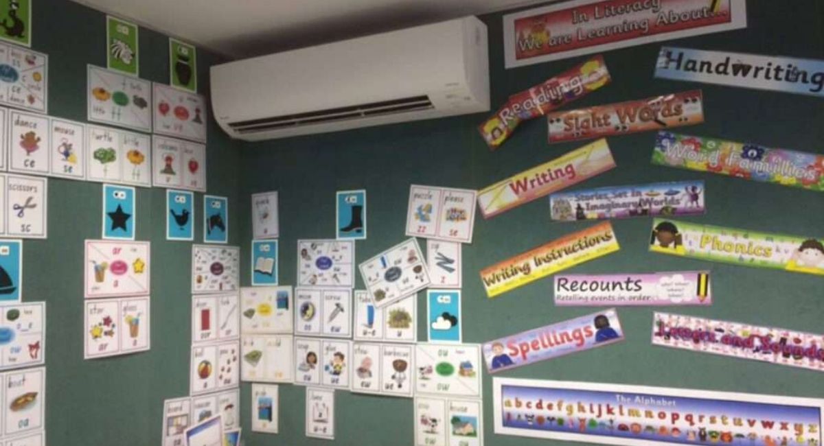 air conditioning in a clasroom