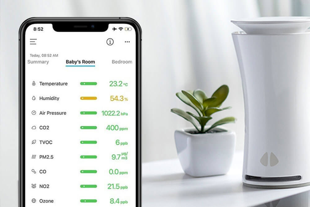 uHoo Indoor Smart Air Quality Monitor in the Air Quality Monitors  department at