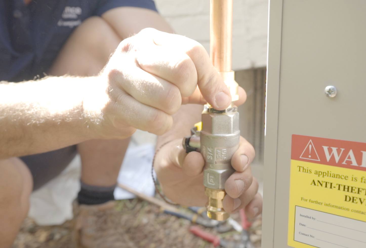gas hot water plumber repair